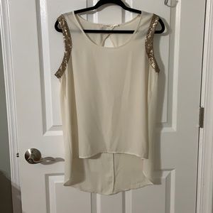 Blouse Boutique Brand Blu Pepper Tank Cream LARGE